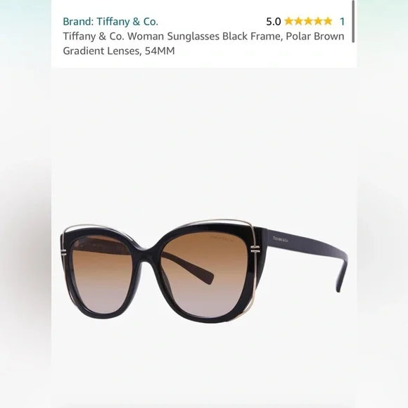 Tiffany & Co. Woman Sunglasses Black Frame Polarized Brown 